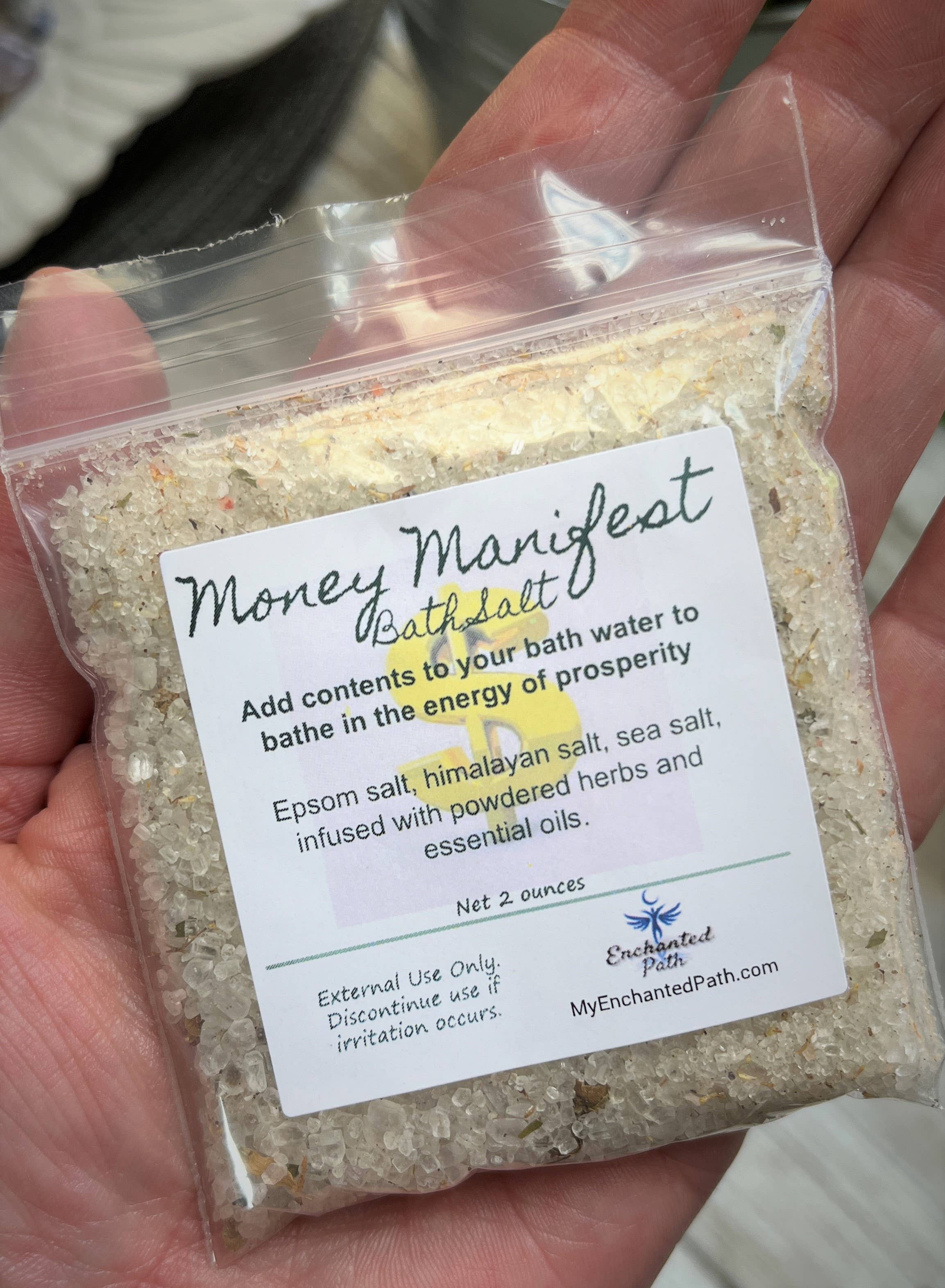 My Enchanted Path - Wholesale Bath Salts - Money Manifest Bath Salt | Prosperity Ritual Salts4