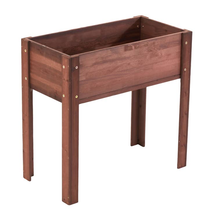 39F Inc. - Wholesale Planter Box - 31" Raised Garden Bed with Legs, Brown/Grey21