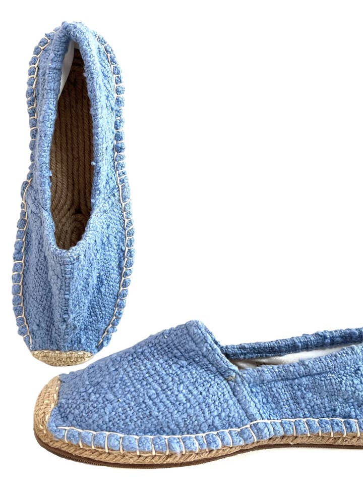 The Natural Azure Espadrilles for wholesale by Krama Heritage