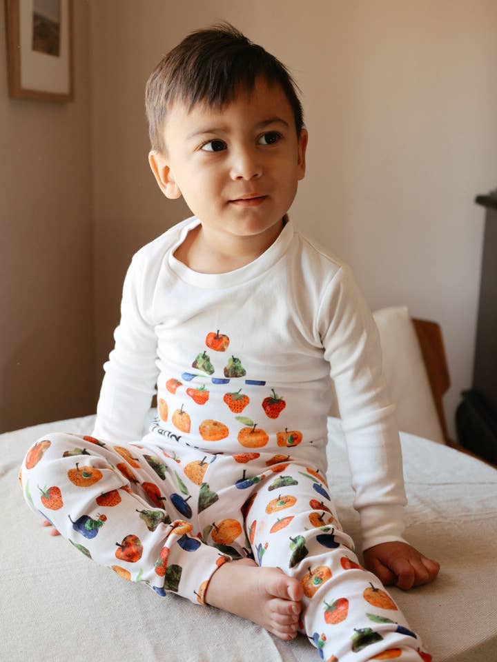 L'ovedbaby – Großhandel Schlafanzug-Set – Kinder – Kinder Bio-Langarm-Pyjama-Set in Still Hungry