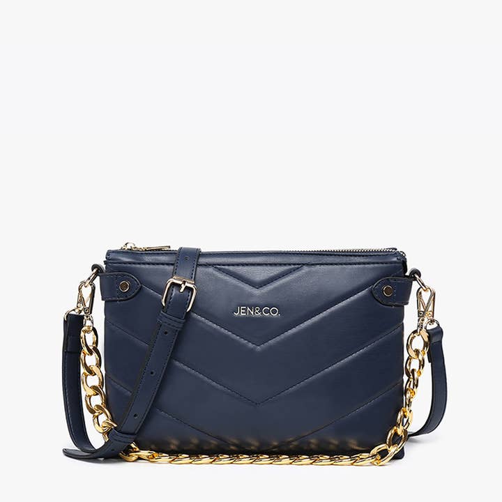Jen & Co. - Wholesale Crossbody Bag - Women's - M2419 Britt Puffer Crossbody w/ Snaps