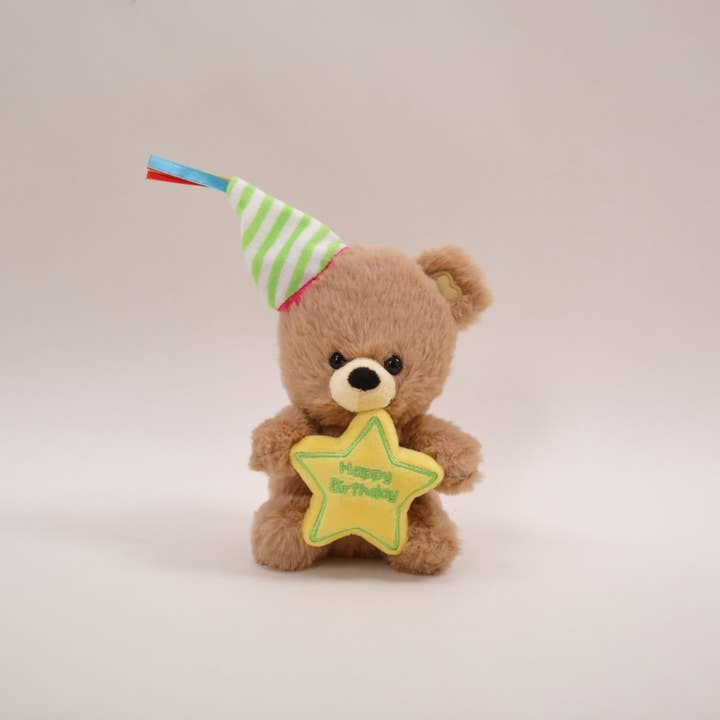 Plushland - Wholesale Stuffed/Plush Toy - Kids & Baby - 8" birthday star bear hat