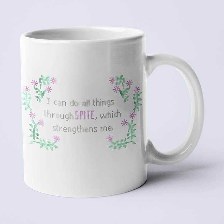 I Can Do All Things Through Spite Coffee Mug for wholesale by Calm Down Caren
