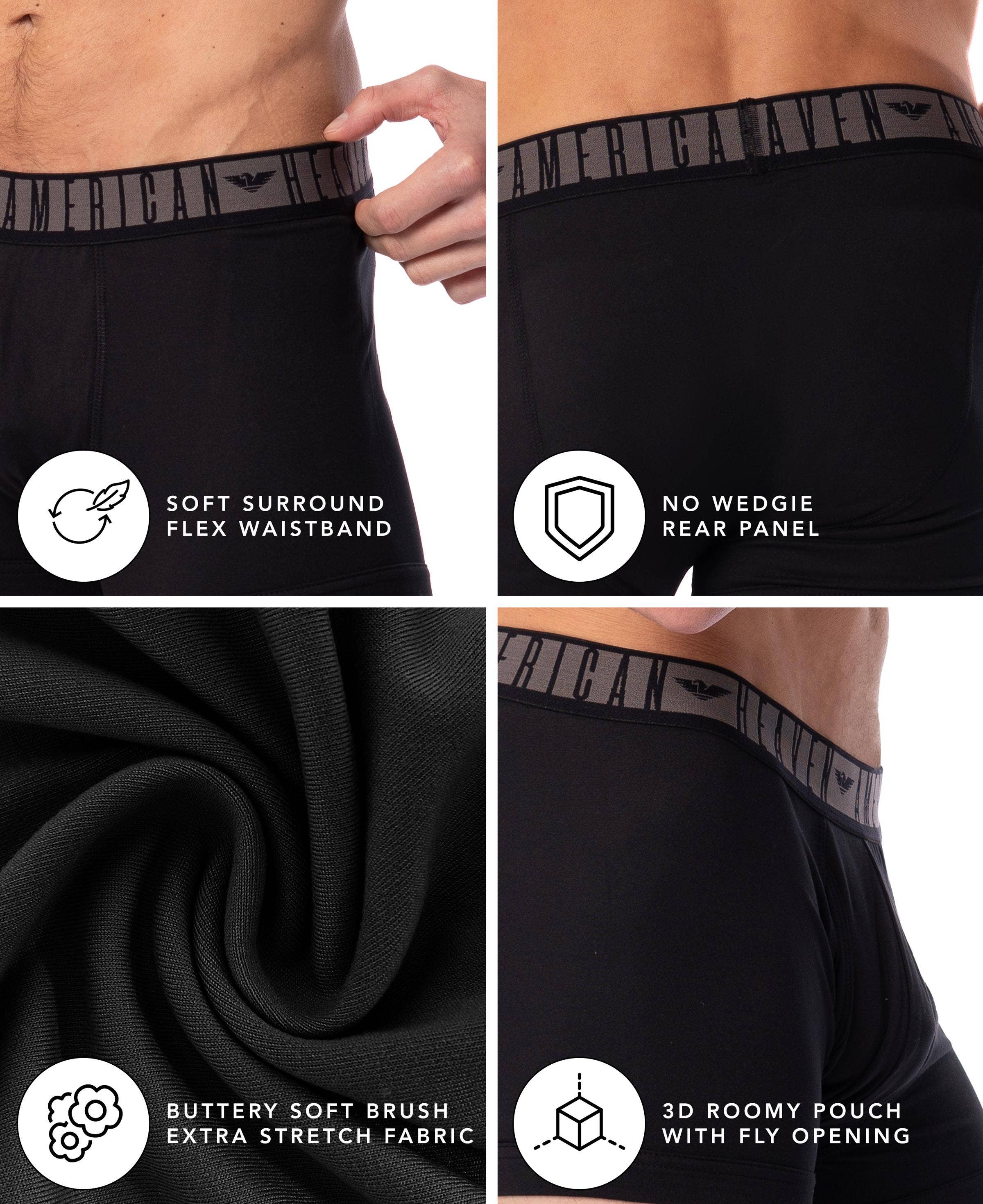 I-Wear Brands – Roupa interior - Homem por atacado – Pacote com 6 calções masculinos de micro fibra flexível8