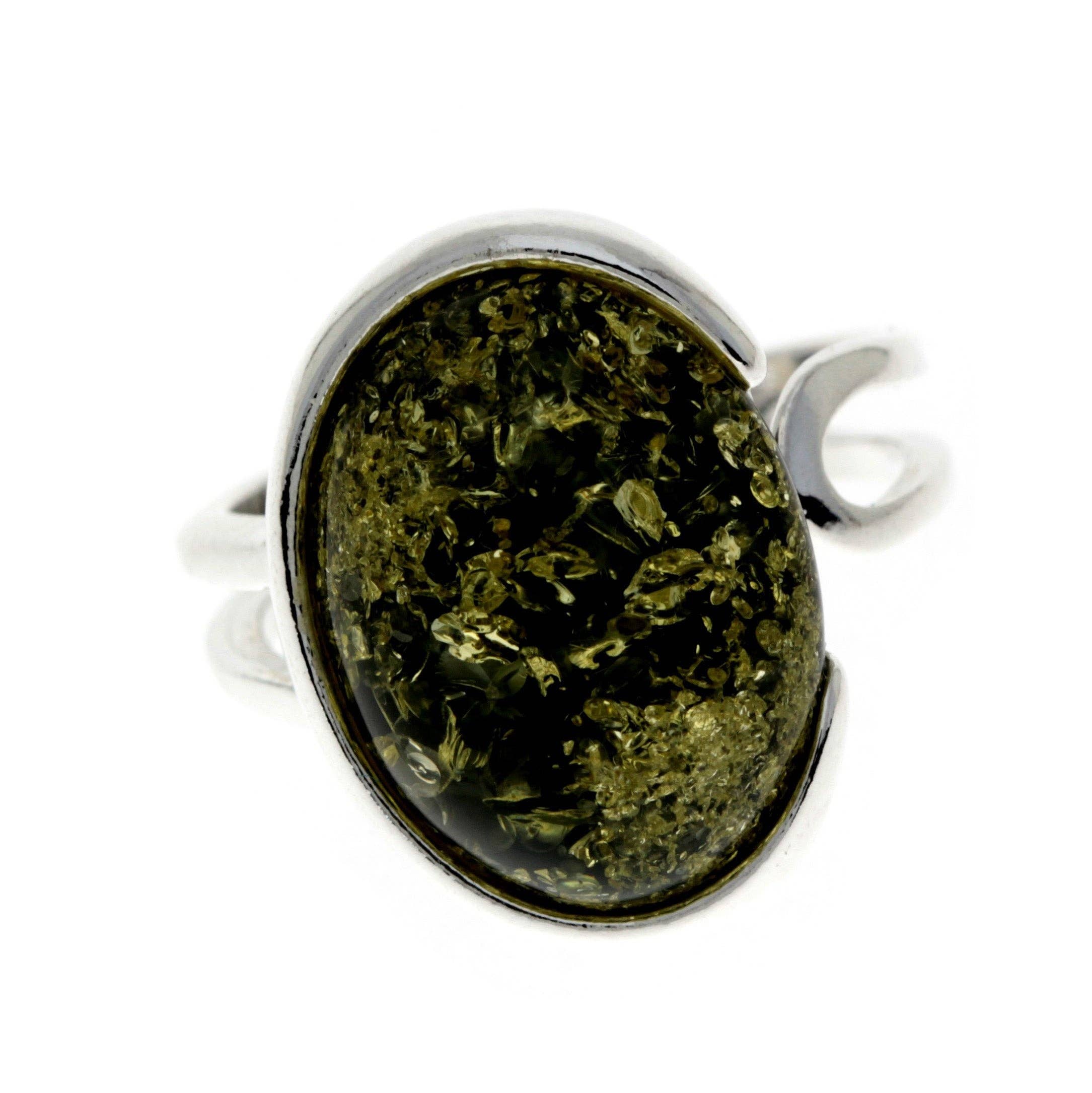 SilverAmber Jewellery - Wholesale Cocktail/gelegenheidsring - Verstelbare ring van 925 sterling zilver met Baltisch barnsteen - GL4645