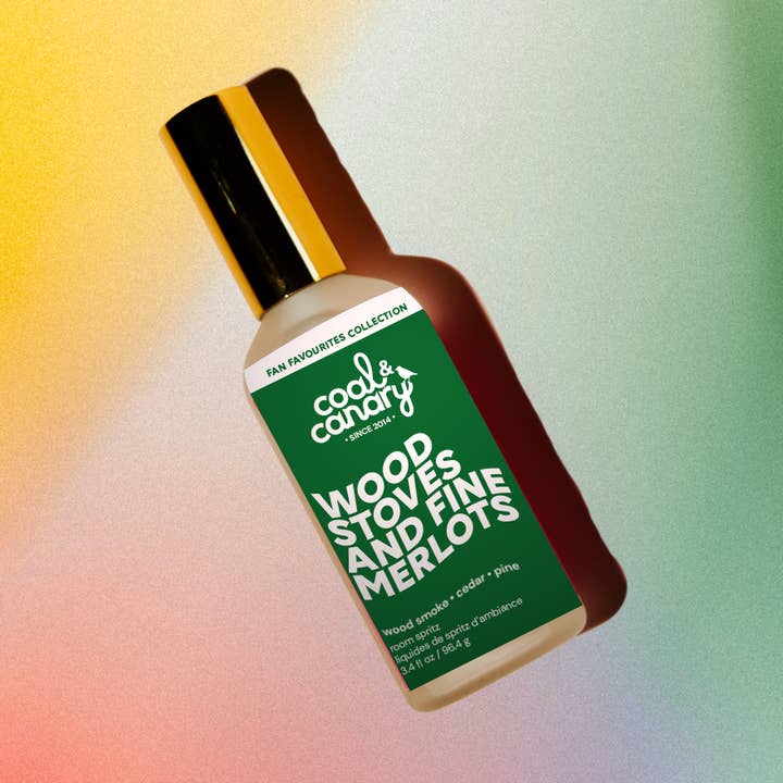 Wood Stoves and Fine Merlots - Room Spritz for wholesale by Coal and Canary