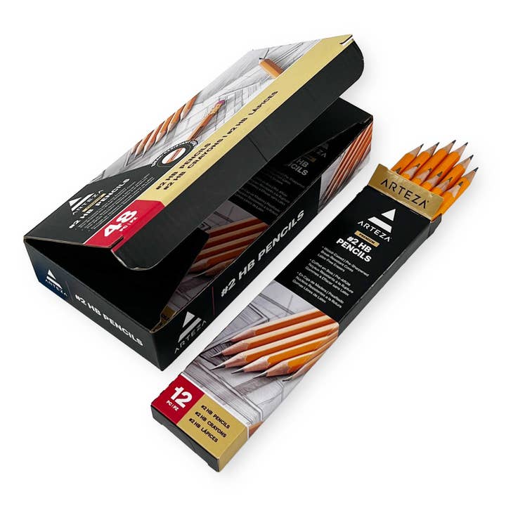 Arteza® #2 HB Wood Pencils Set, 48 pc. for wholesale by Plaid Crafts