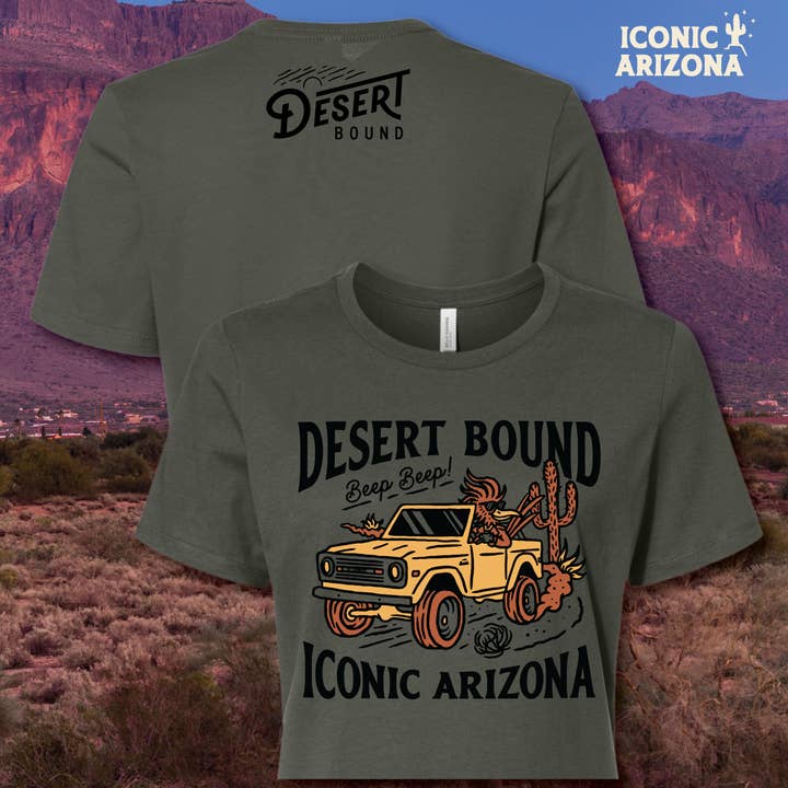 Desert Bound Ladies Crop Tee for wholesale by Iconic Arizona