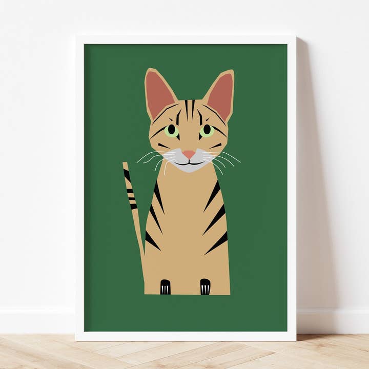 Bengal Cat - Art print A5/A4/A3 for wholesale by Salty Crayon