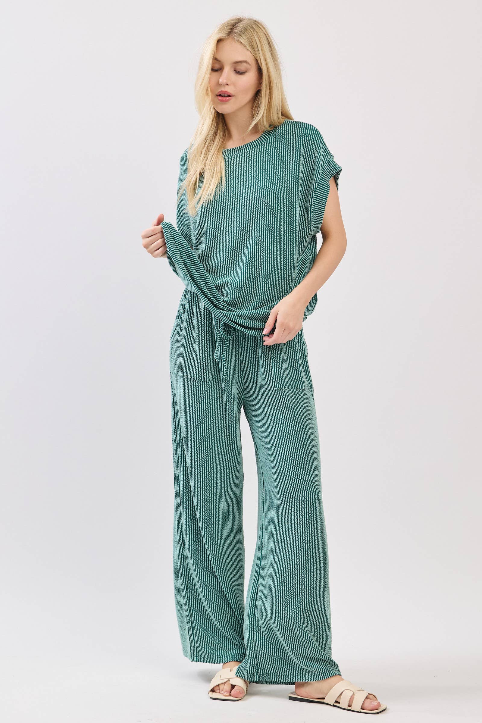 Sewn and Seen - Wholesale Mommy & Me Outfit Sets - Maternity - Striped Rib Knit Lounge Set3