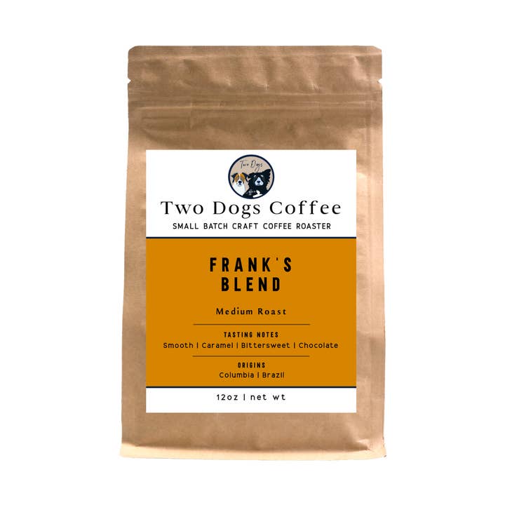 Frank's Blend - Medium Roast for wholesale by Two Dogs Coffee Co