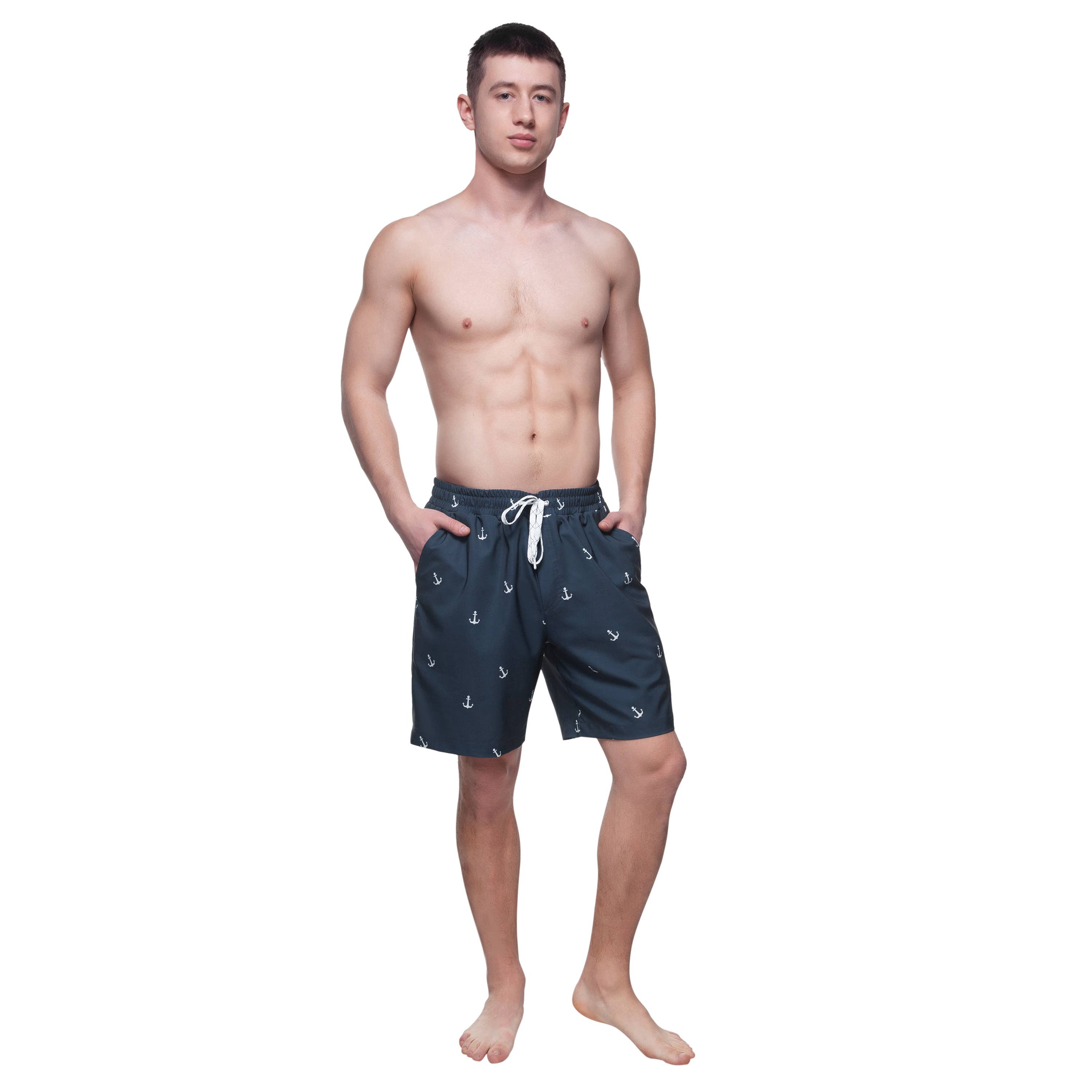 Rokka & Rolla - Wholesale Swim Shorts - Men's - Men's 7'' Stretch Swim Short with Compression Liner Swimwear22