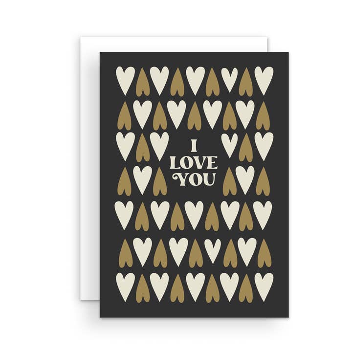I Love You Hearts Greeting Card for wholesale by The Handcrafted Story