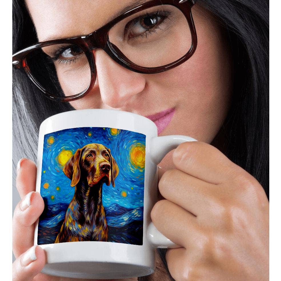 3dRose - Wholesale Coffee Mug - 3dRose, German Shorthaired Pointer portrait in Post-Impressionism style, Mug9