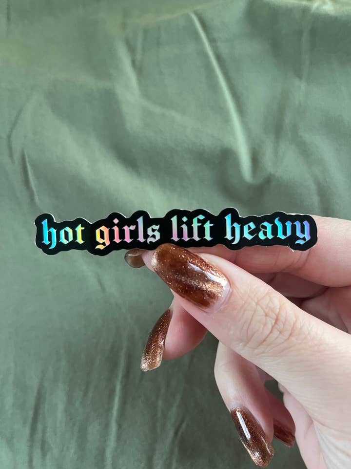 Rapariga do Ginásio Autocolante Vinil Holográfico Levantamento Pesado de Raparigas Atraentes por atacado de Stickers by Saylor