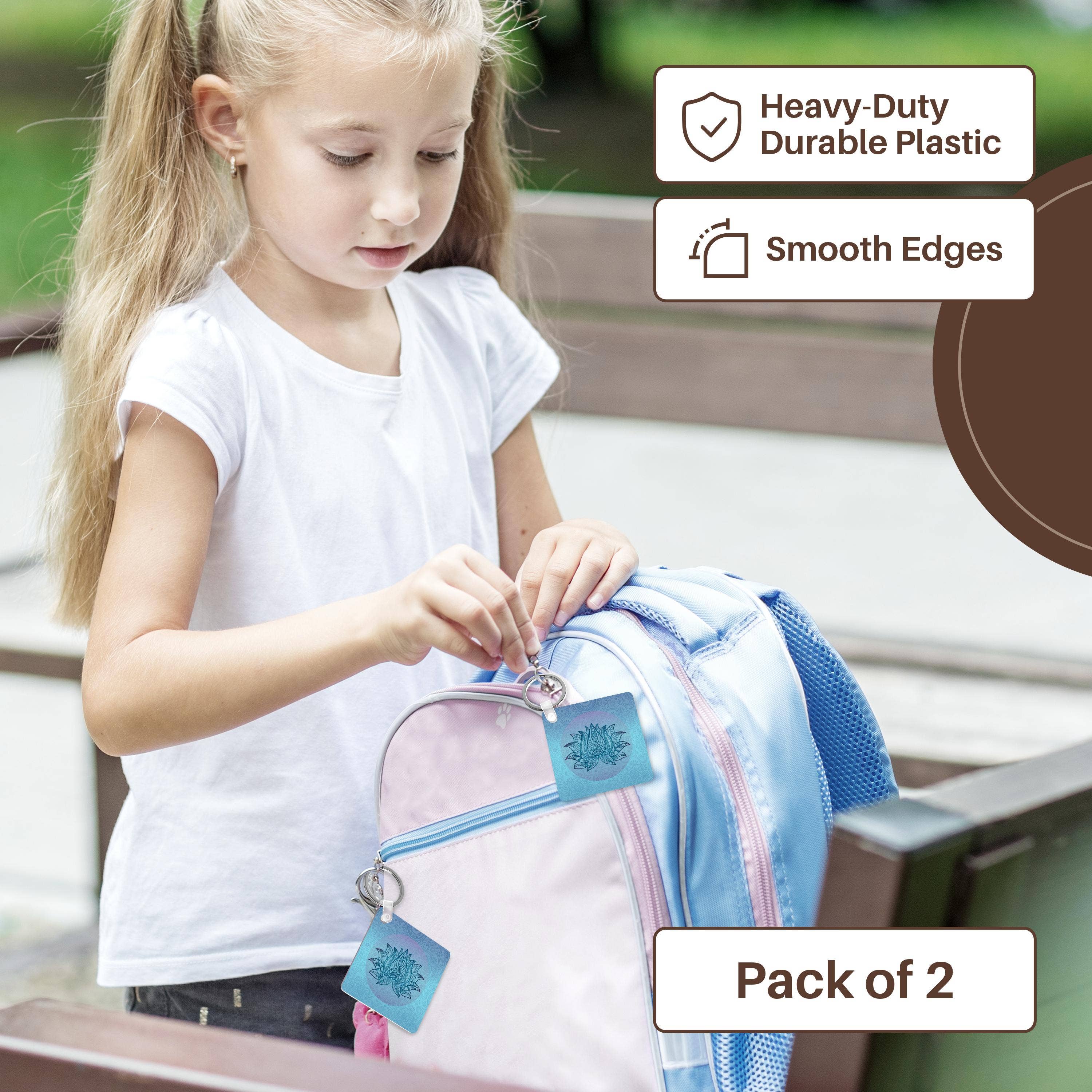 3dRose - Wholesale Keychain - Unisex - 3dRose, Lotus Flower Symbol Illustration Light Blue Aqua Tones, Key Chain8