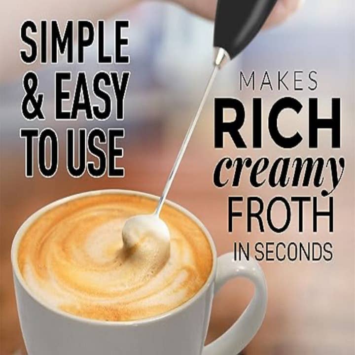Zulay Kitchen - Wholesale Kitchen Tool/Gadget - Zulay Kitchen Handheld Milk Frother - Metallic Black