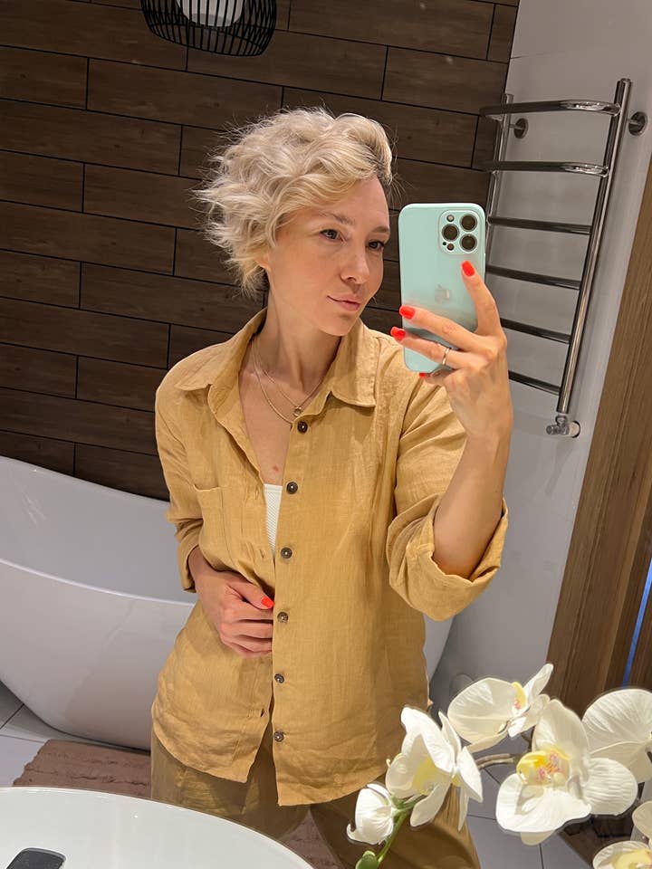 VIKOLINO - Wholesale Button Down Shirt - Women's - Linen Basic Shirt