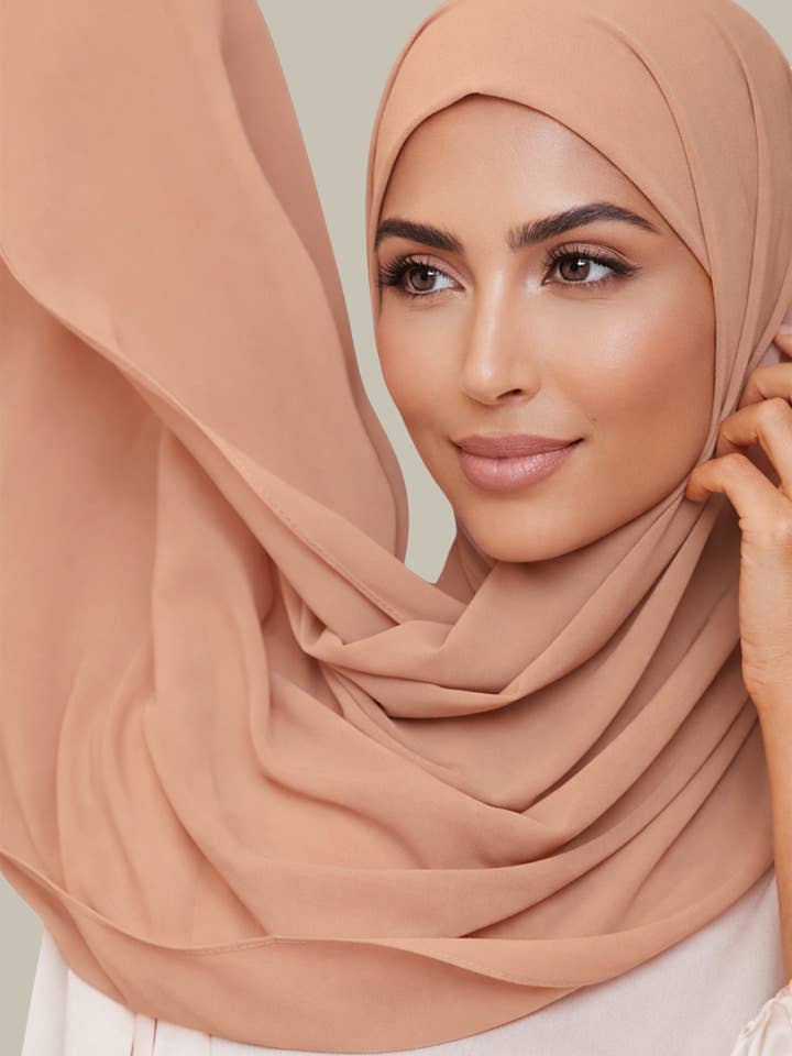 Premium Medina Chiffon Hijab - 22 Colors for wholesale by Queen of Hijab (USA Duty Paid)