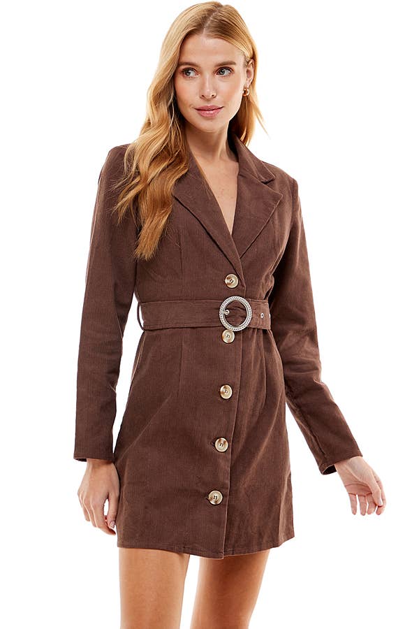 ACOA COLLECTION – Engroshandel Kjole - Dame – Bælte Blazer Kjole17