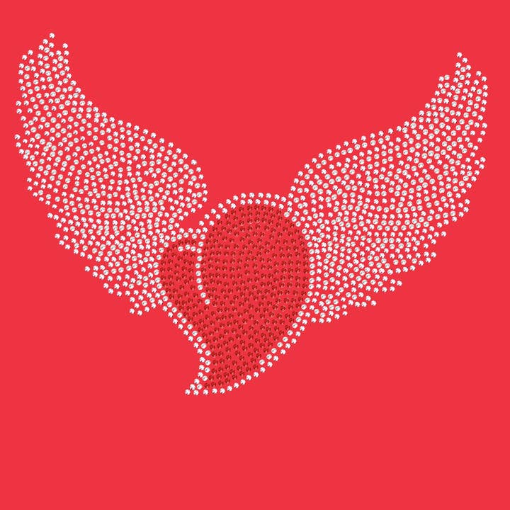 Herz mit schillerndem AB Wings Damen T-Shirt für den Großhandel von Dog in the Closet