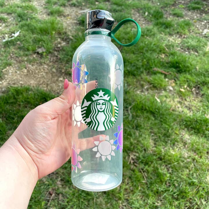 Holografisk Sun Starbucks vandflaske, Starbucks vandflaske, Holografisk Vinyl vandflaske for engroshandel hos Cre8tionsByCaitlynn