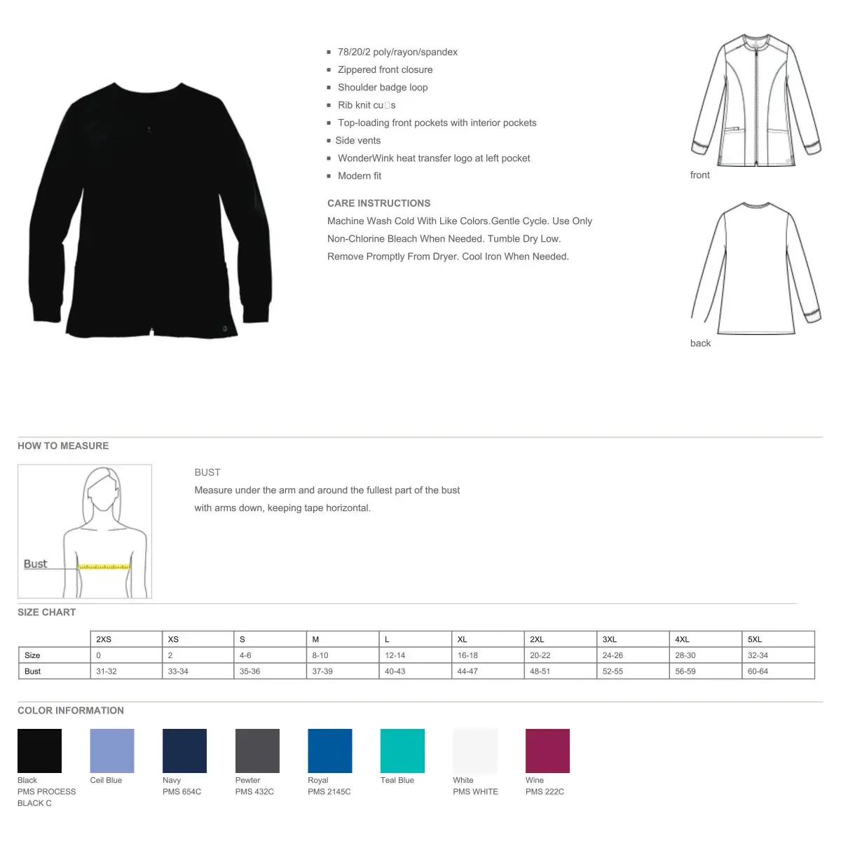 Stitch Em Wholesale – wholesale Jacka - Dam – Scrub Jacket med stetoskop/monogram1