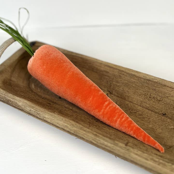 Your Heart's Content – wholesale Decorative tabletop object – Velvet Carrots, Harvest Lush Colors, Unique Wall Hanging1