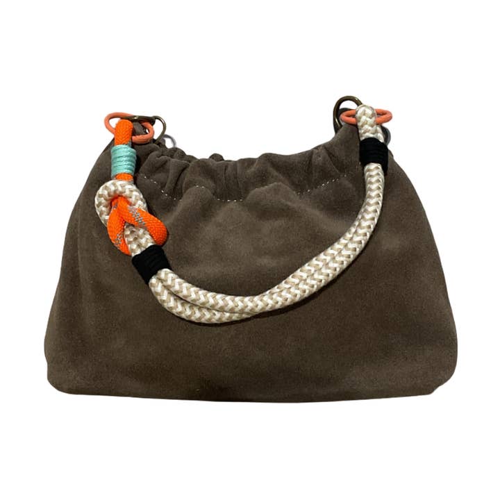 BOLSO BANDOLERA DE CUERO ANTE PLISADO para venta al por mayor de Louisa lee