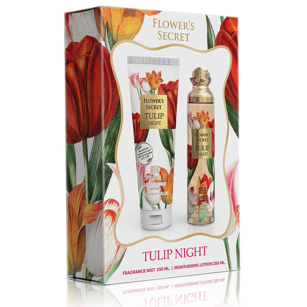 FRAGRANCE WHOLESALE LTD – wholesale Bath & body set – EMPER Gift Set Flower'S Secret Tulip Night1