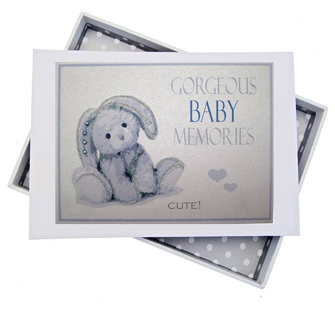 Baby Blue Bunny - Photo Album - Mini (NBB1T) for wholesale by White Cotton Cards