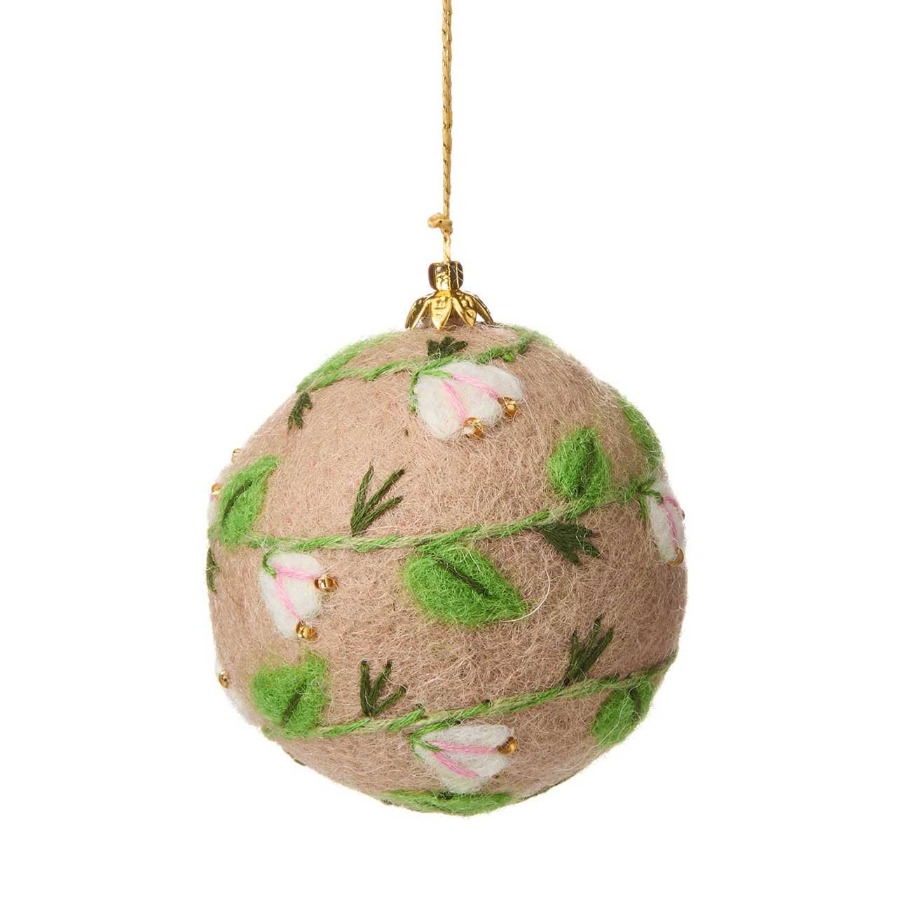 SERRV International - Vente Lots de décorations - Ornements en boules feutrées d'hiver - Ensemble de 34