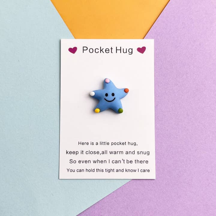 Magia Design - Wholesale Keepsake Coin/Token - Pocket Hug Cute Smiley Starfish