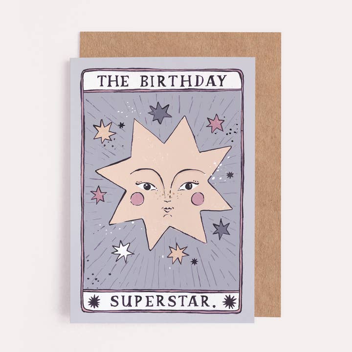 Tarot Superstar Birthday Card | Tarot Card | Magic Birthday for wholesale by Sister Paper Co.