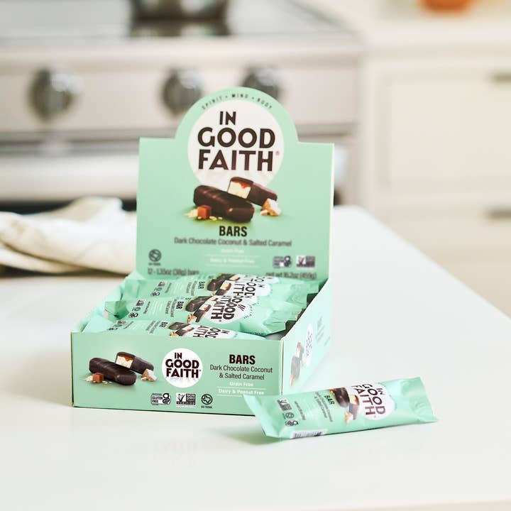 In Good Faith - Wholesale Chocolate Bar - Dark Chocolate Coconut & Salted Caramel Bars2