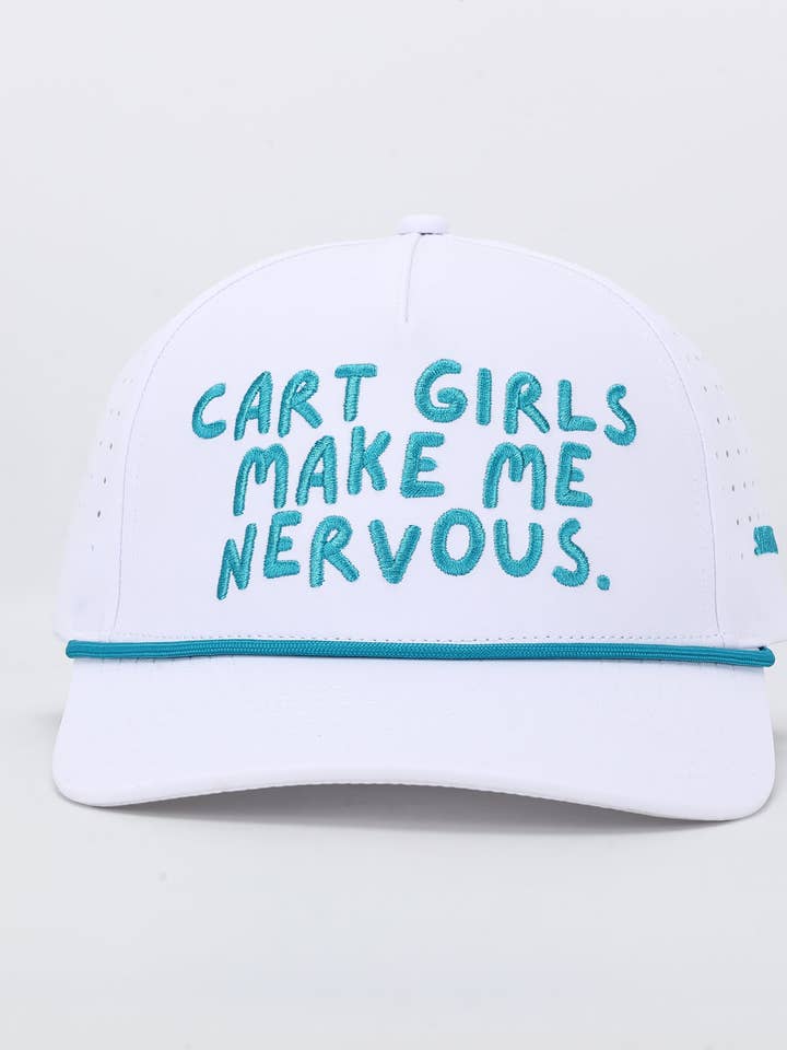 Cart Girls Make Me Nervous Hat for wholesale by Shank It Golf