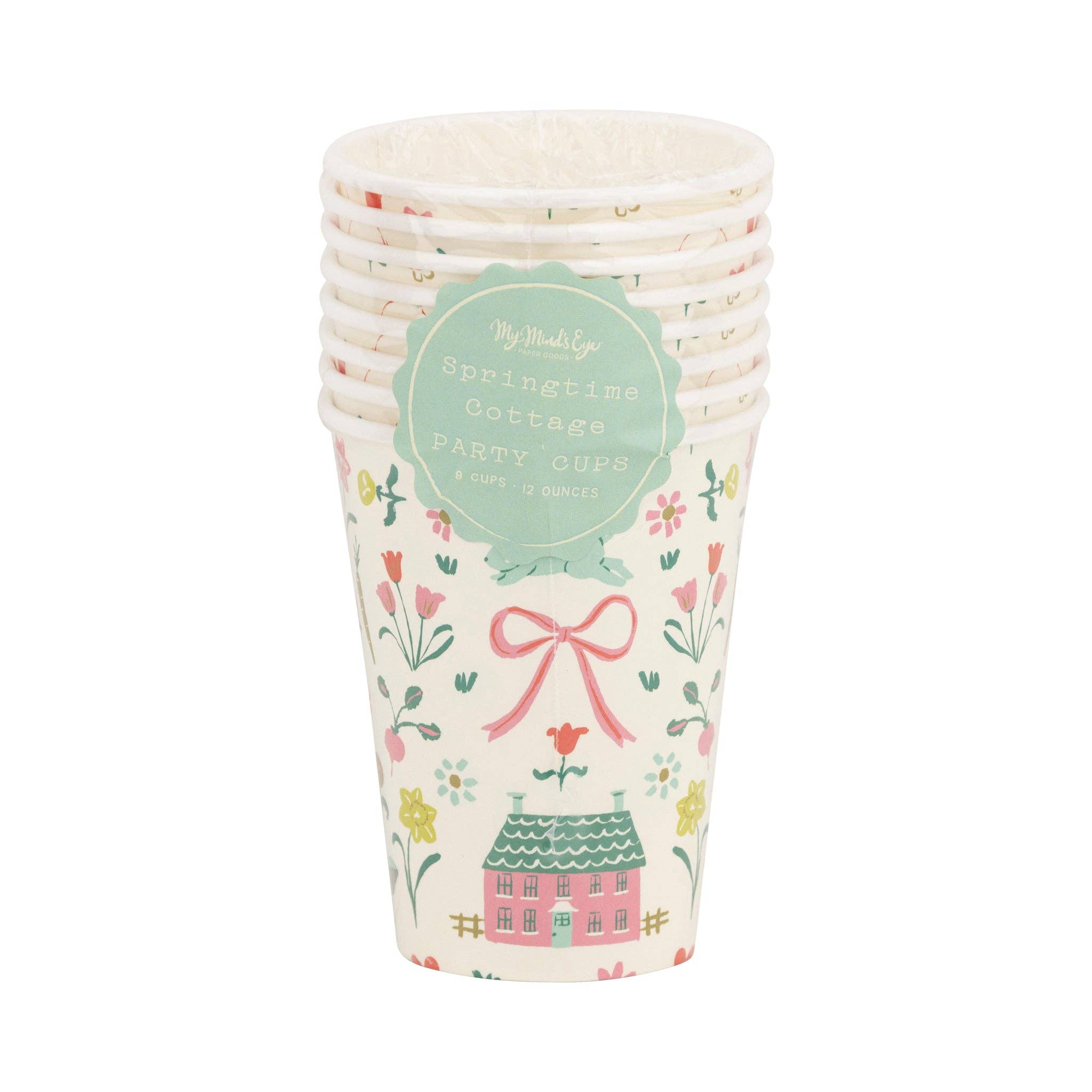 My Mind’s Eye - Wholesale Disposable Cup - SCT1111 - Springtime Cottage Party Cup4
