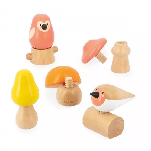 Birds And Mushrooms Screw Toys for wholesale by Juratoys