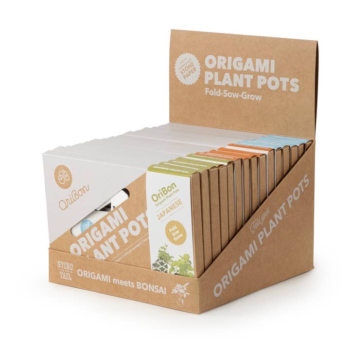 ORIBON Mixed CDU - Origami meets Bonsai for wholesale by Sting in the Tail Ltd