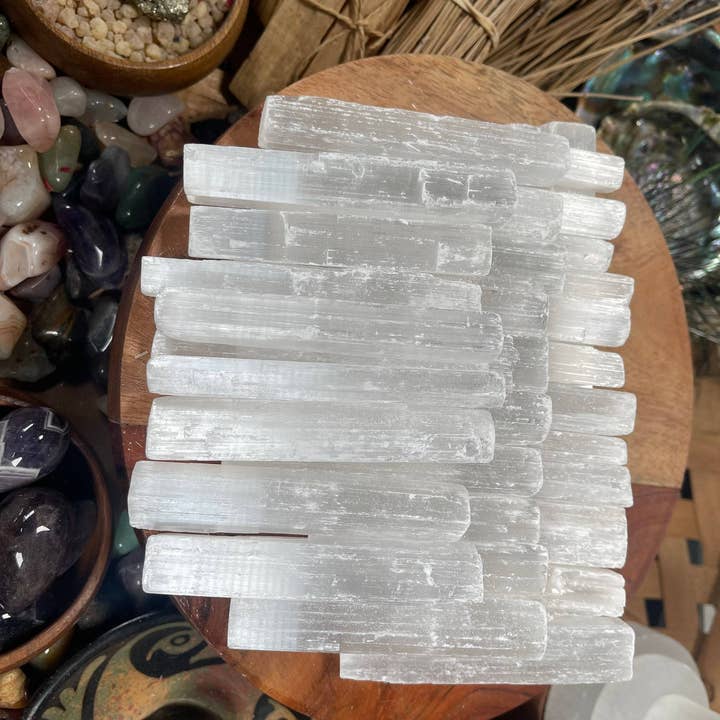 CaNatureLover - Wholesale Spiritual Stone/Crystal - 4-Inch Raw Selenite Wands7