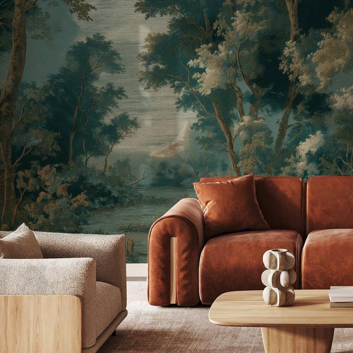Green Tapestry Wall Mural for wholesale on Faire