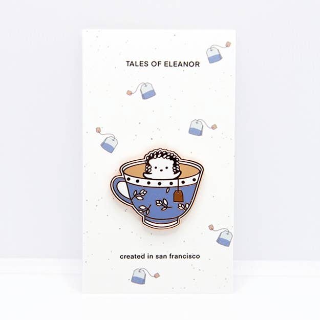 Teacup Enamel Pin for wholesale by Tales of Eleanor