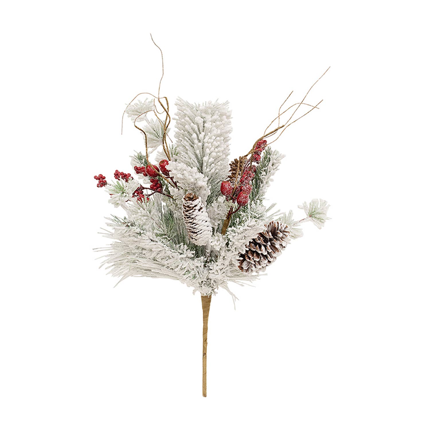 Saybrook Lane - Wholesale Christmas Decoration - Frosty Pines & Berries Bush, 23"0