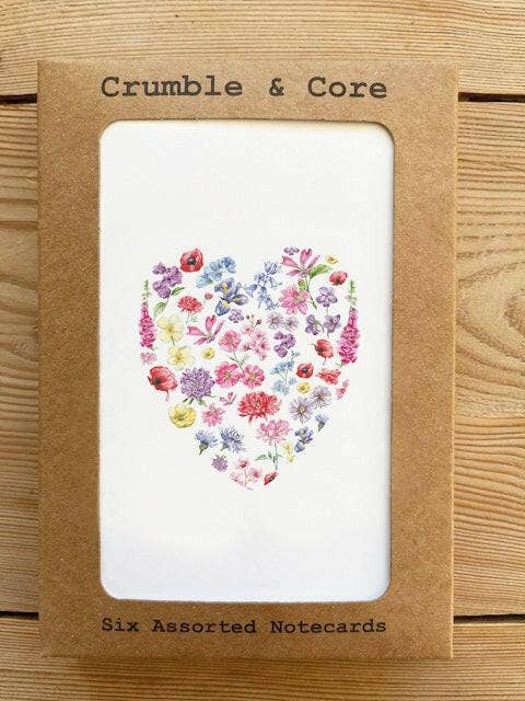 Crumble & Core – wholesale Stationery/notecard set – Notelet Set - Floral Notelets - Note Card Pack1