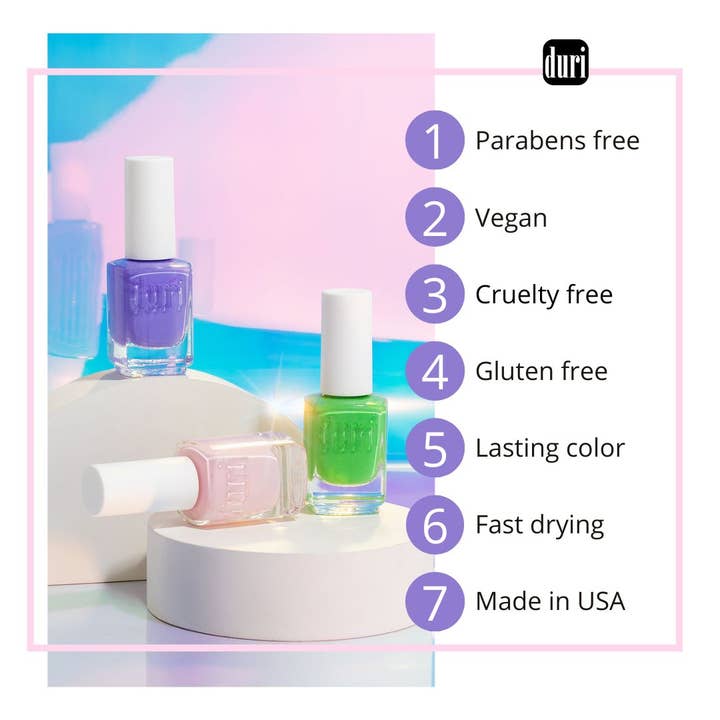 Duri Cosmetics - Wholesale Nail Polish - 149 Sweet Sixteen, Shimmer Bubble Gum Pink Nail Polish
