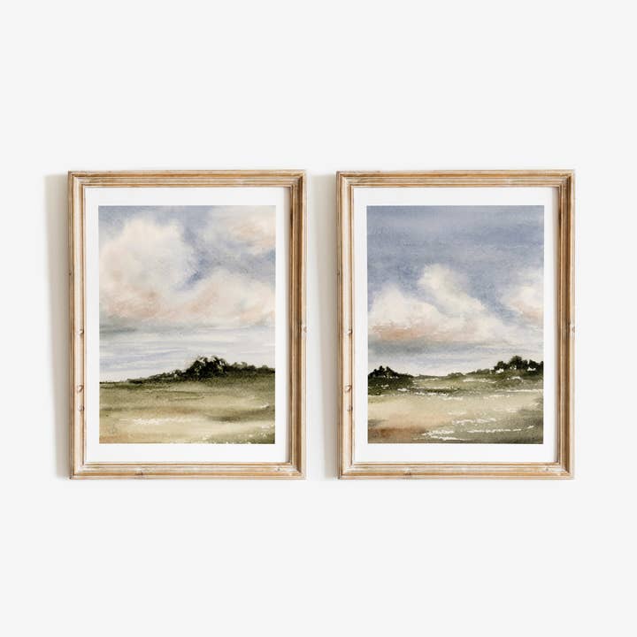 Peaceful Countryside Watercolor Prints for wholesale by Sarah Jane Studio Art