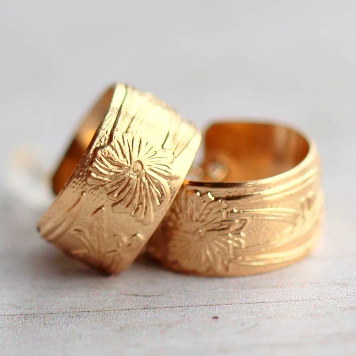 Poppy Hoops for wholesale by Saressa Designs