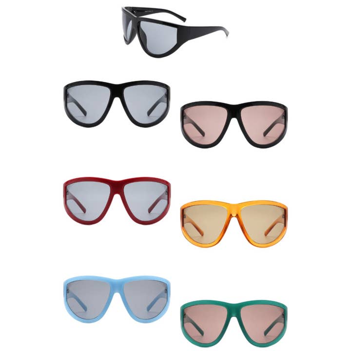 Lunettes de soleil surdimensionnées à la mode pour femmes, grandes et courbes pour la vente par Cramilo