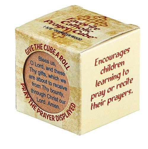 Christian Brands Catholic - Wholesale Decorative Tabletop Object - Fav Catholic Pryr Cube 12 Pc1
