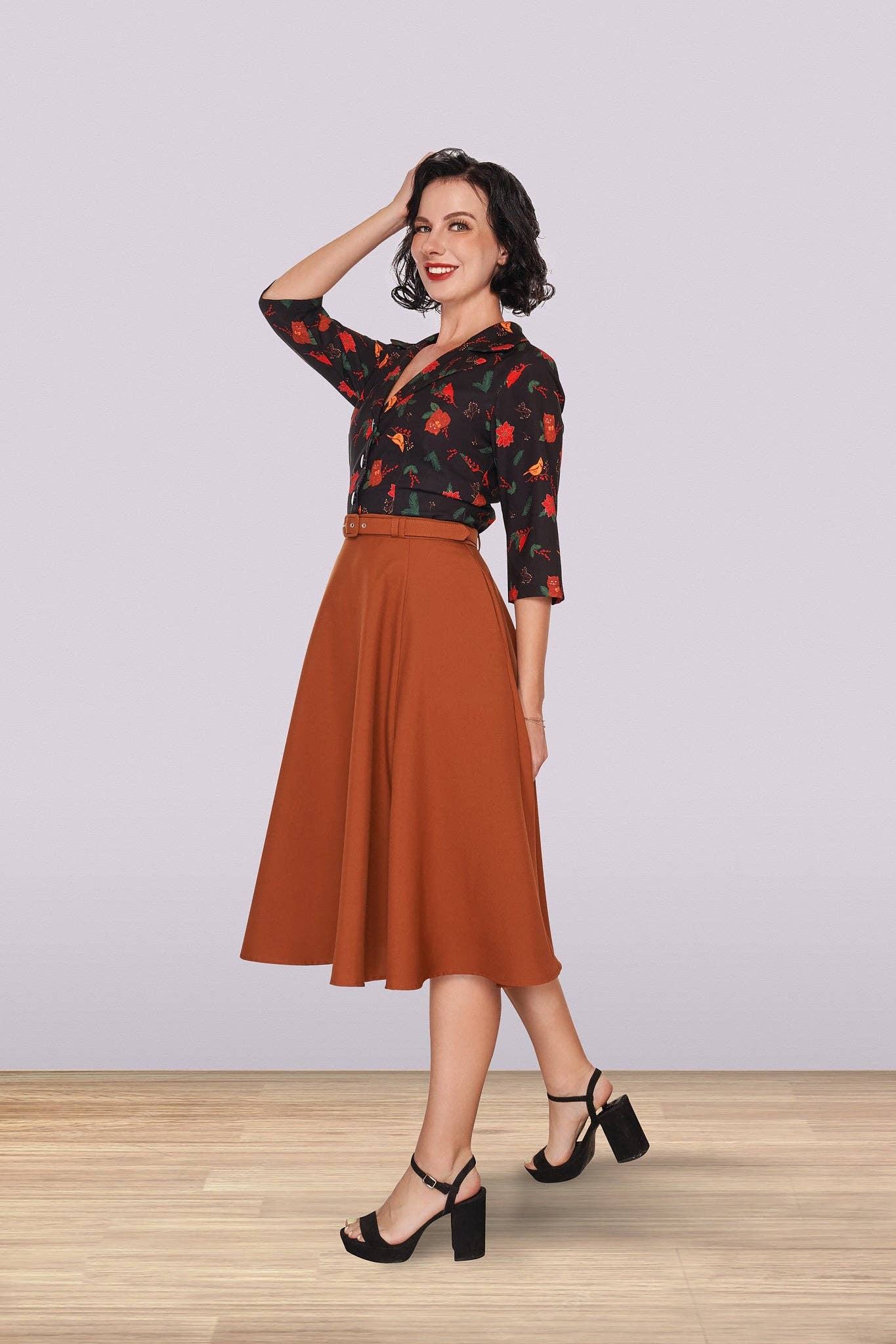 BLACK Julia Cat Blouse for wholesale on Faire1